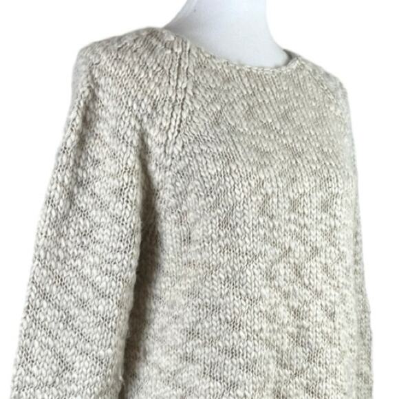 J. Jill Sweater Crew Neck Knit Cream Wool Alpaca Blend Pullover Women’s Large - Picture 6 of 10